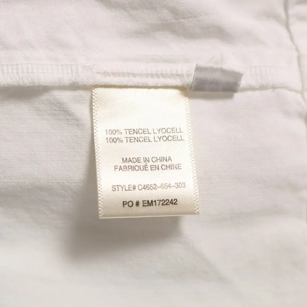 Anthropologie Cloth & Stone White Tencel Button Down Shirt Blouse Braided Size M - Picture 8 of 10